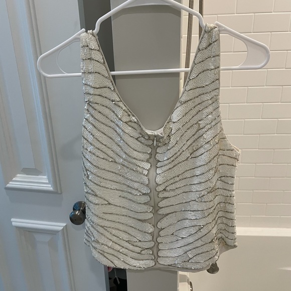 Parker Sequin Zip Up Tank Top - Picture 2 of 4